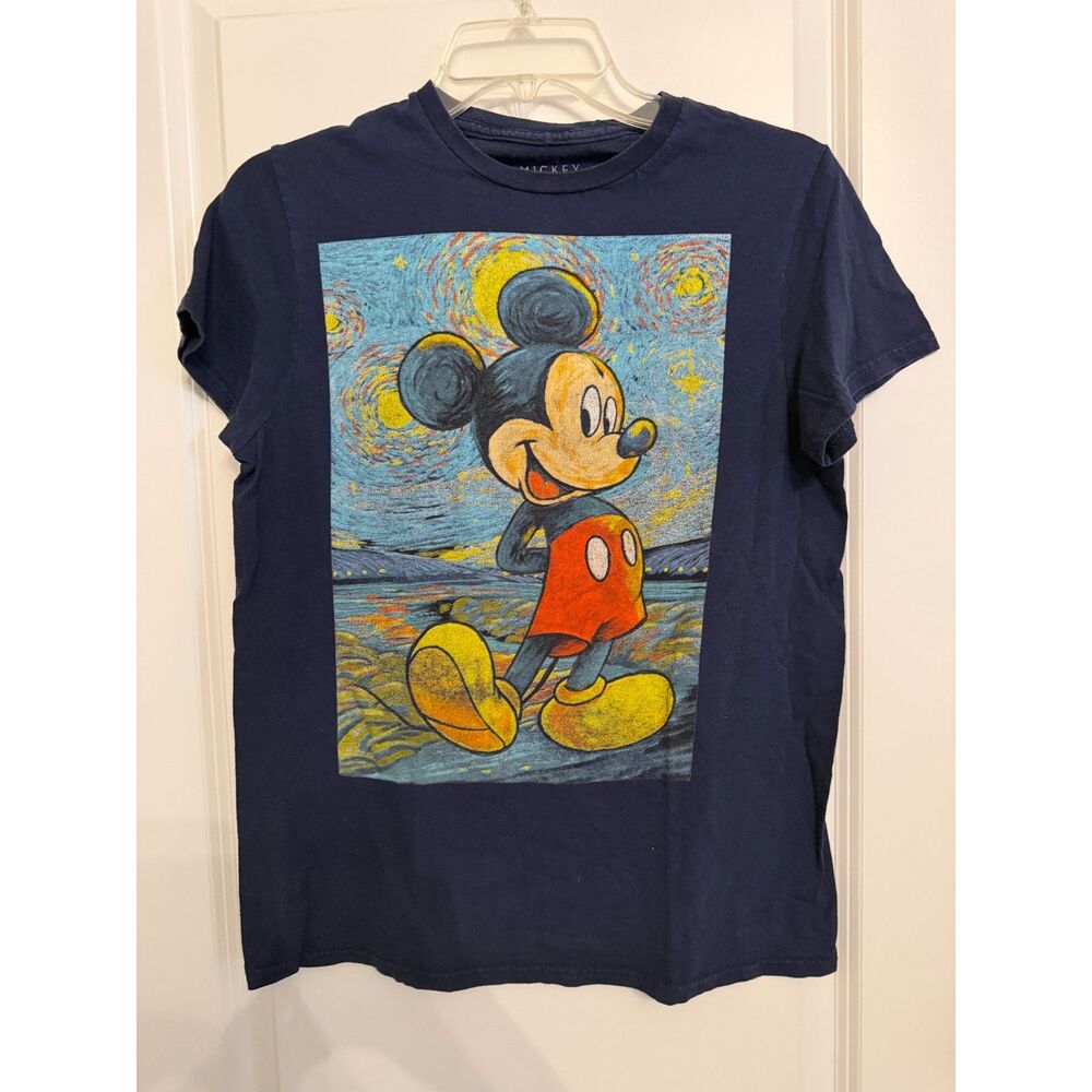 Disney Mickey Mouse Starry Night Graphic T-Shirt – Girls Size Large